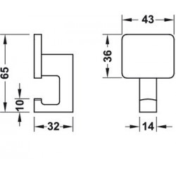 Patere Zamak Chrome Brillant - Ref. 84394901C